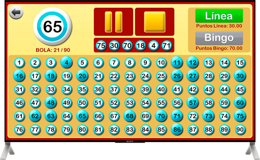 Juego bingo gratis para Smart TV o Apple TV