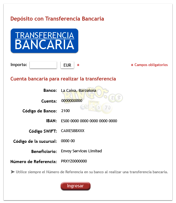 Transferencia bancaria