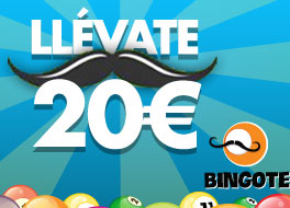 Promoción sorteo 10 premios de 20€ de Bingote