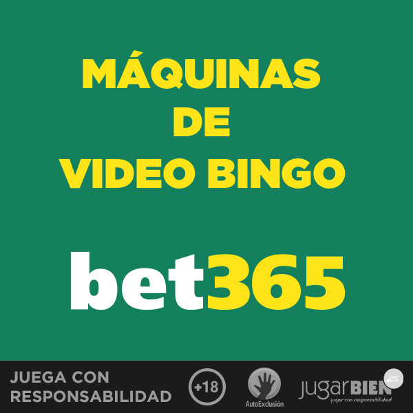La oferta de bingo en bet365 son sus máquinas de vídeo bingo