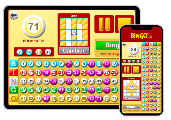 Juego de bingo de 75 bolas