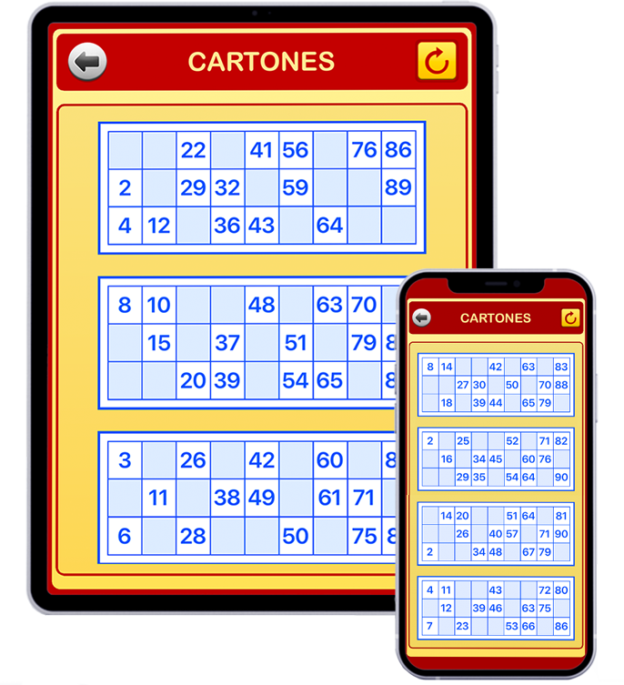 App Cartones de Bingo - Usa tu móvil o tablet como un cartón de bingo