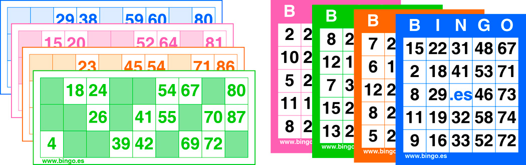 Cartones de bingo de Bingo.es