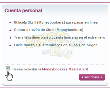 Solicitar tarjeta Skrill