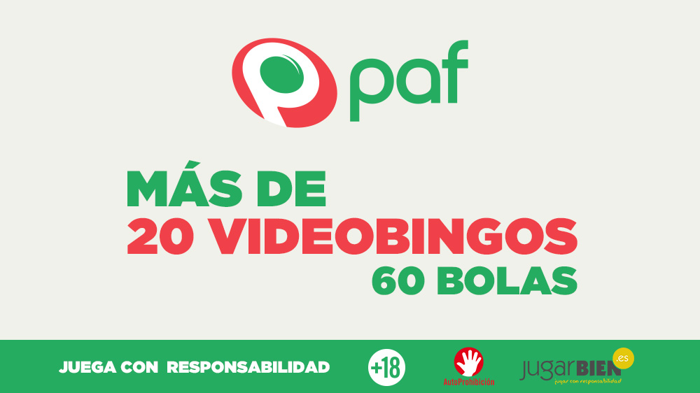 Más de 20 videobingos de 60 bolas en Paf