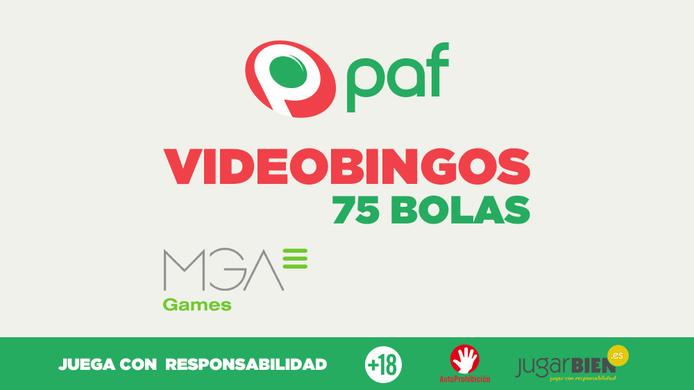 Juegos de videobingo de 75 bolas en Paf